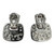 Used Judith Ripka omega sterling silver earrings  60099-S000374582 View 2