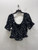 Used H & M Black/White Polka Dot Short Sleeve Top L-12/14 60137-S000124766 View 3