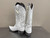 Used White Caborca Silver Cowboys Western Boots 7.5 60137-S000125040 View 2
