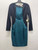 Used NWT Eva Franco Blue Black Long Dress B M-8/10 60137-S000127875 View 1