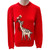 Used Gucci Red Deer Intarsia Wool Crewneck Sweater Red Size XS 60099-S000384149 View 1