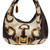 Used Gucci Amalfi Bamboo Horsebit Canvas & Leather Handbag 60098-S000134172 View 3