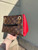 Monogram Surene BB Red Black Leather Chain Handle Tote Bag 60032-S000717497 View 6
