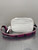 Used Coach White + Purple Strap Small Leather Handbag 60137-S000135561 View 3