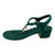 Used Chanel Green Velvet Crystal CC Block heel size 41 60099-S000388530 View 5
