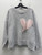 Used Iyla & Luxe Grey Pink Heart Lightweight Sweater S-4/6 60137-S000136024 View 2