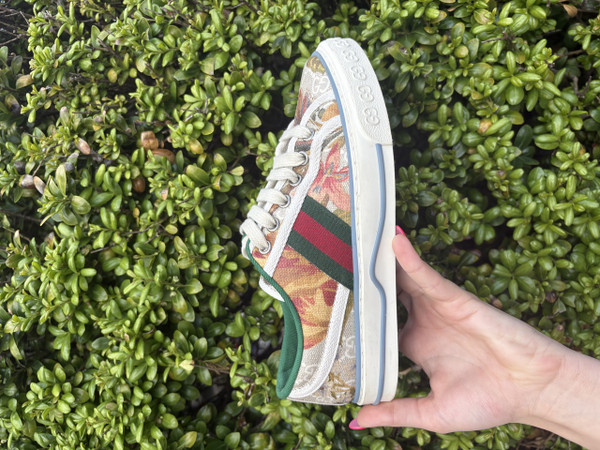 Used Chanel Multicolor Suede Sneakers 9