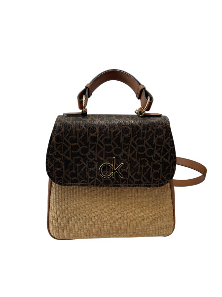 Used Calvin Klein Large Handbag 60047-S000581032 Tan Thumbnail