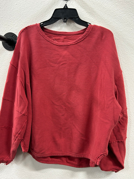 Used Free People Long Sleeve Top S-4/6 60005-S001075433 Red Thumbnail