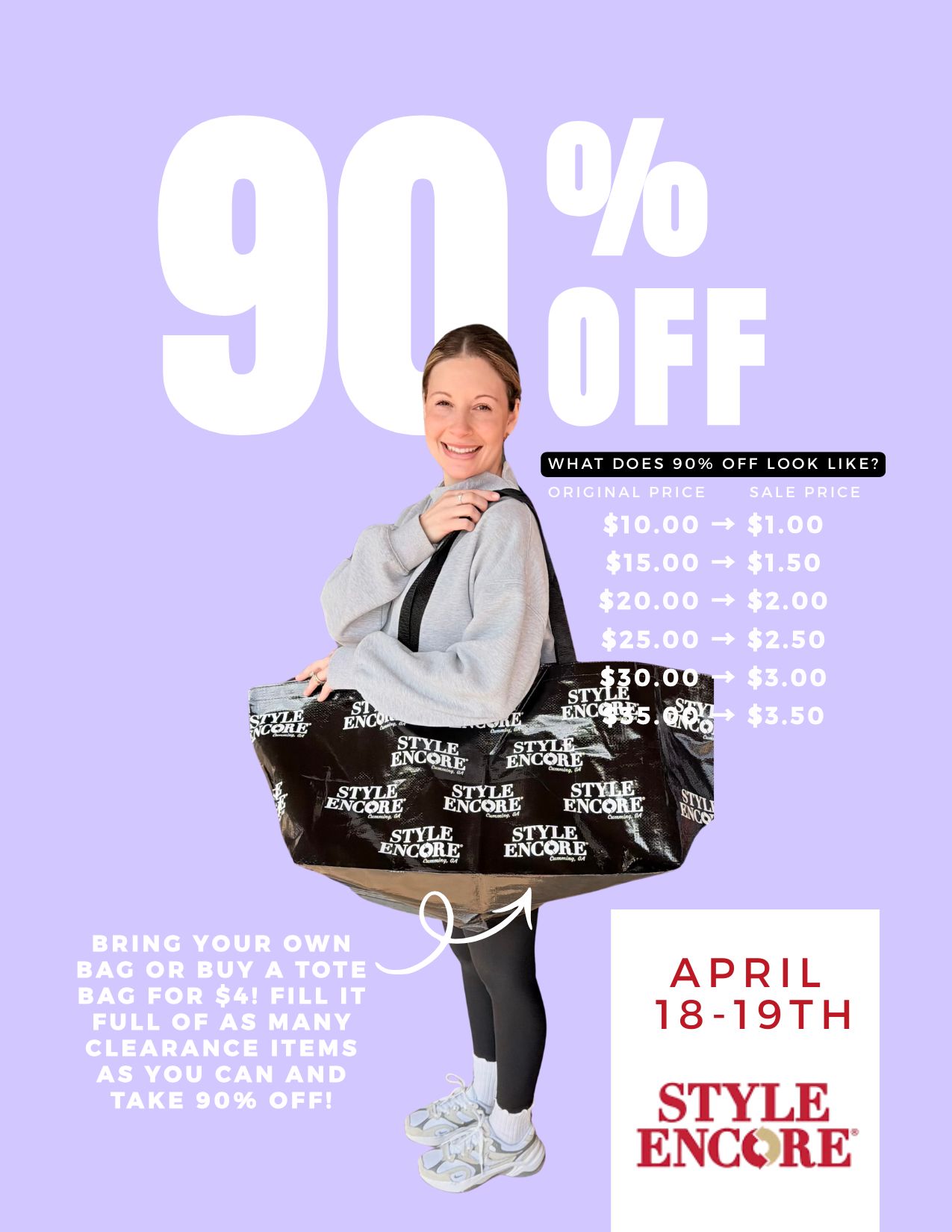 90% Off bag sale