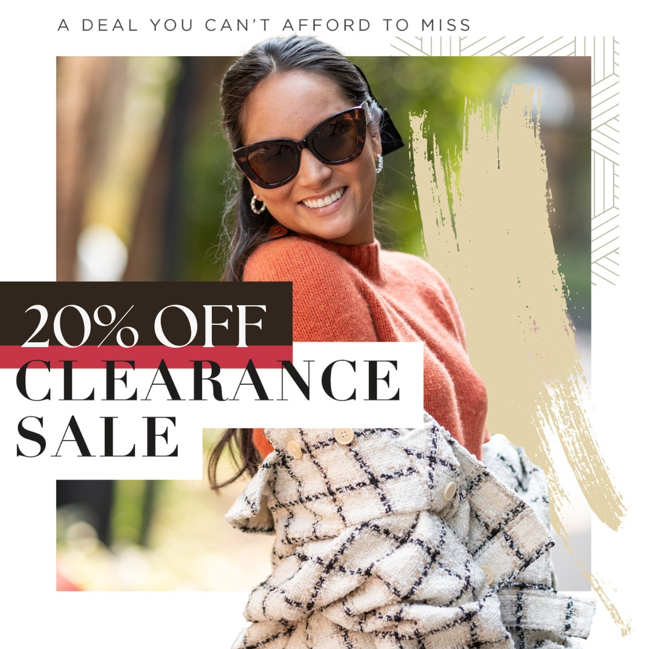 20% off clearance