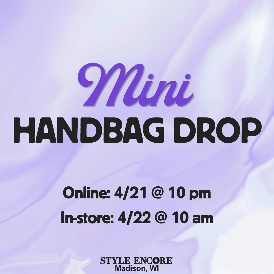mini handbag drop