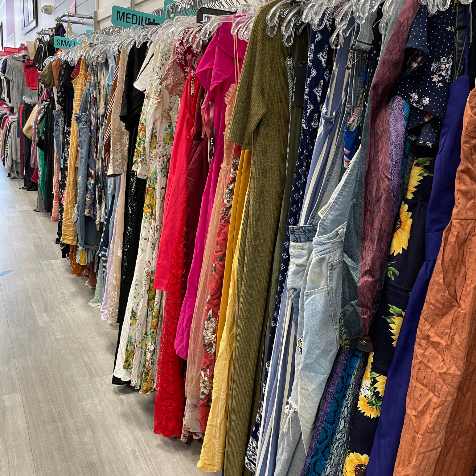 Clothes on a rack