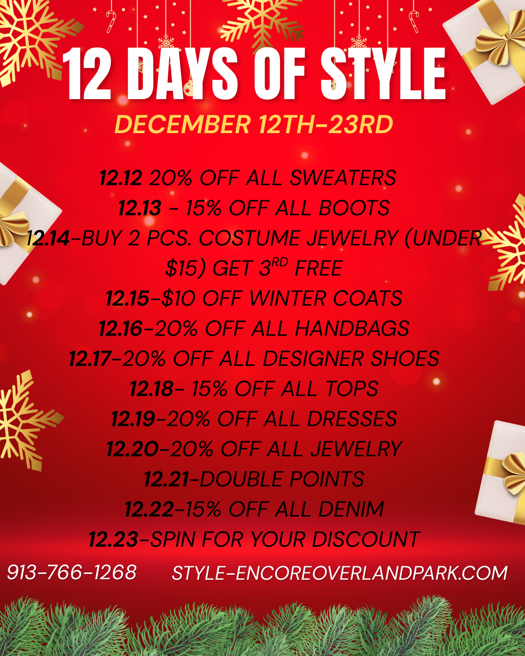 A slide talking about our 12 Days of Style