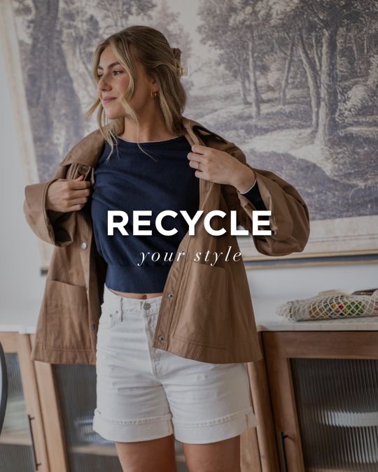 An image of a woman putting on her coat and a button to sign up for our email