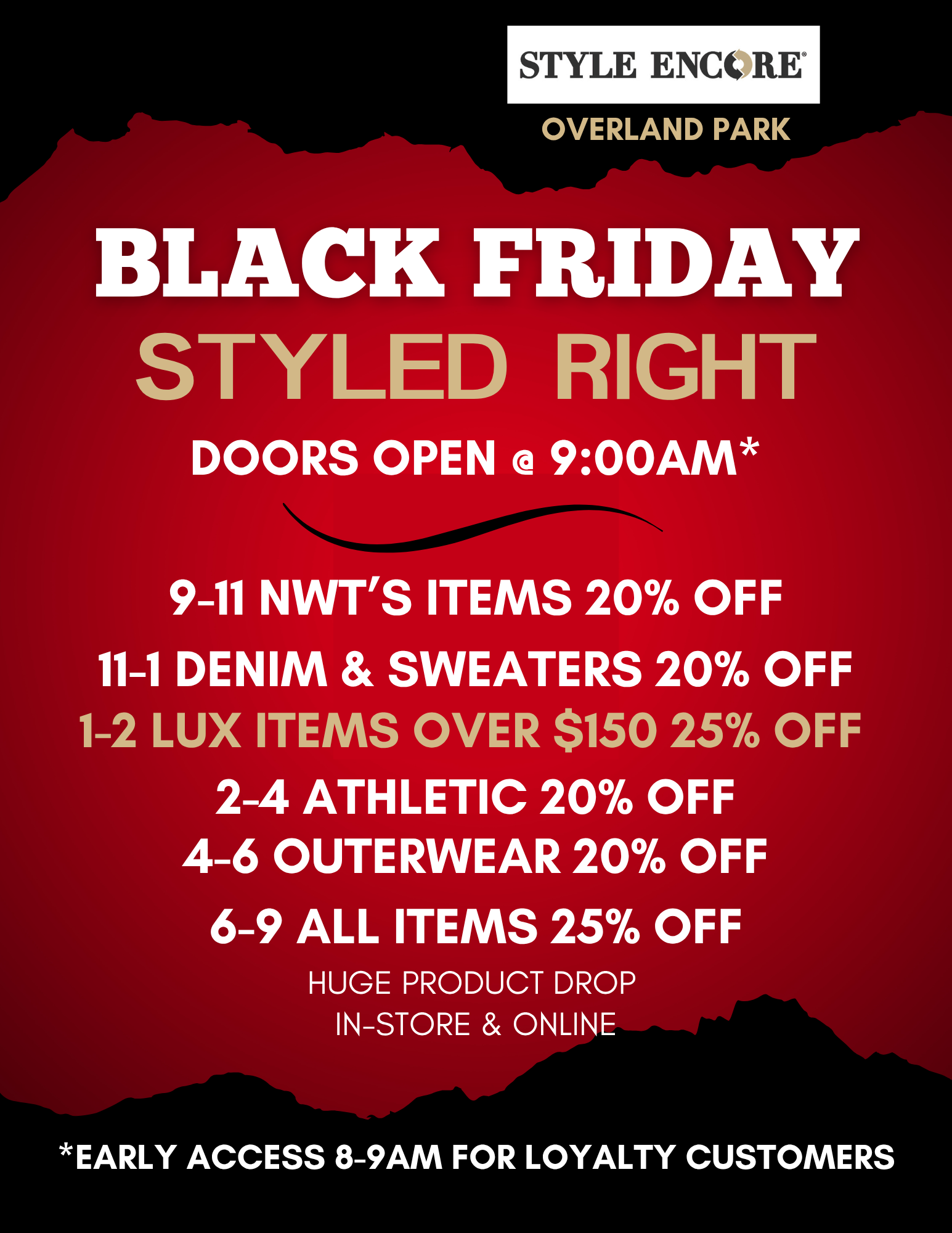 A sheet detailing our Black Friday deals