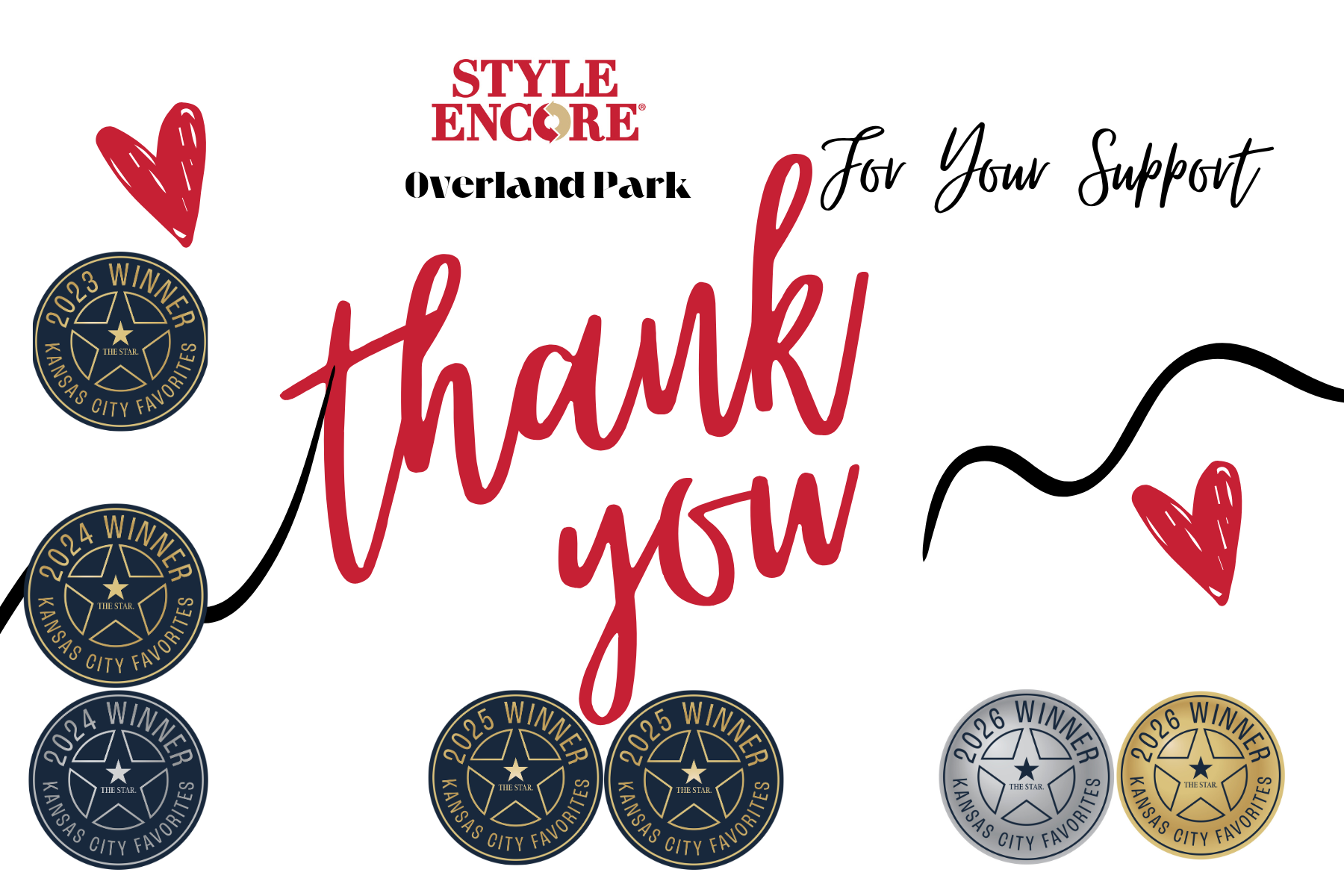 a thank you card for voting for us