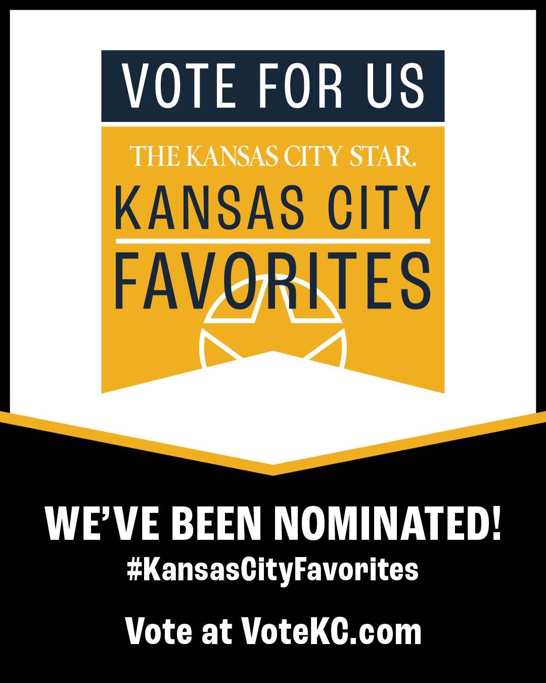 An image of a badge asking for votes for kc favorites