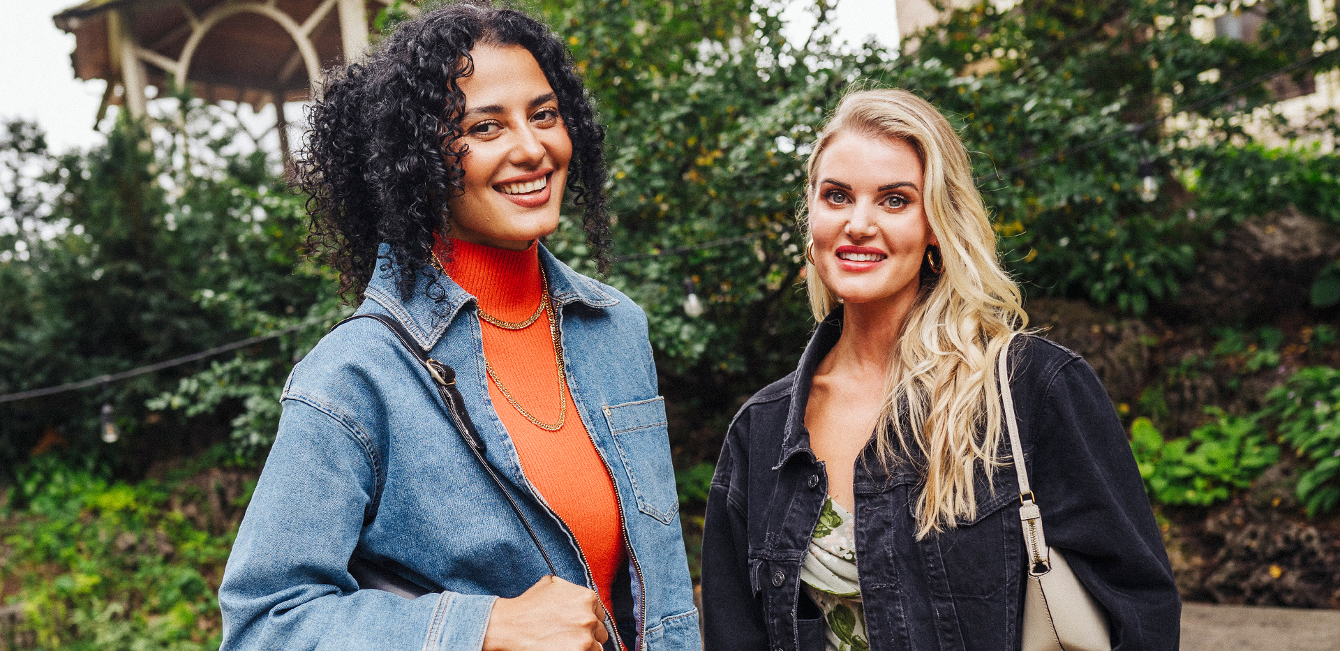 An image of two friends shopping