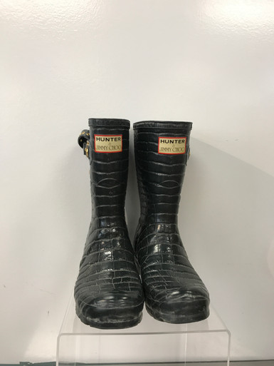 Used Hunter X Jimmy Choo Rain Boots 6