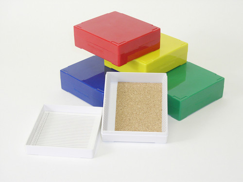 25-Place Slide Storage Box, blue, each
