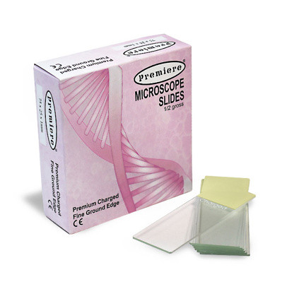 Premiere Charged Microscope Slides - Yellow