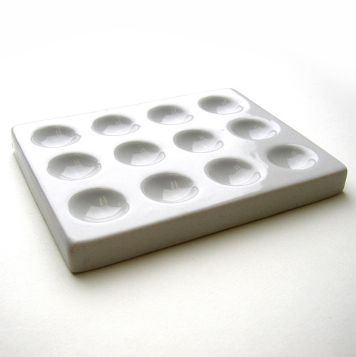 Porcelain Spotting Plates 12 holes - each