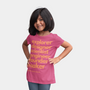 Smiling girl wearing pink Smart Girls Squad t-shirt for kids