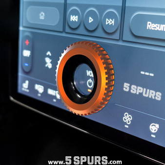 Orange anodized metal cover for the Ford Mustang Mach-E Volume Dial