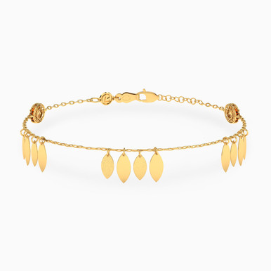 Leaf Charm Anklet in 18K Gold - 21036140102