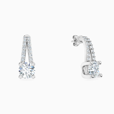 Triangle Diamond Drop Earrings in 18K Gold - HS20-200