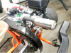 Honda GX200 kart engine with exhaust, fuel system and rear drivetrain components