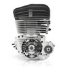 IAME KA100 kart engine package showing engine assembly, carburetor, exhaust, wiring harness and airbox
