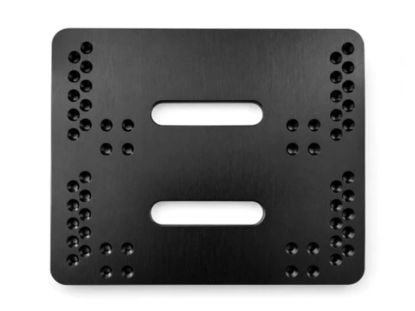 K1R Adjustable 4 Stroke Engine Plate designed to fit most two-stroke kart engine mounts for four-stroke engine conversions.
