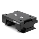 Kartech flat engine mount slide complete with clamps and mounting hardware for compatible kart chassis applications.