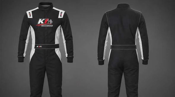 K1R Race Suit front and back view