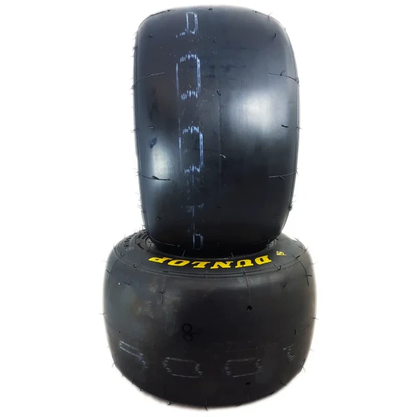 Dunlop DHH novice rookie kart tyre set using four front-size slick tyres