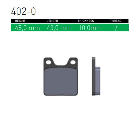 Prodezine sinter brake pad set including two brake pads suitable where this pad style is required for Kart Republic, DAP and FA kart brake systems.