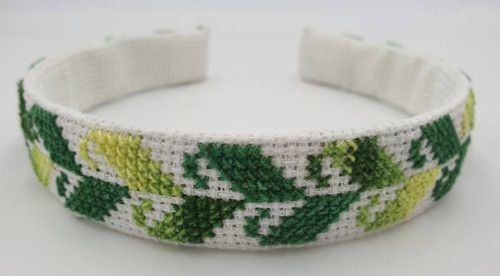 Hair Band Green on White