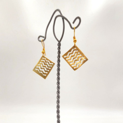 Brass Kufiya Earrings