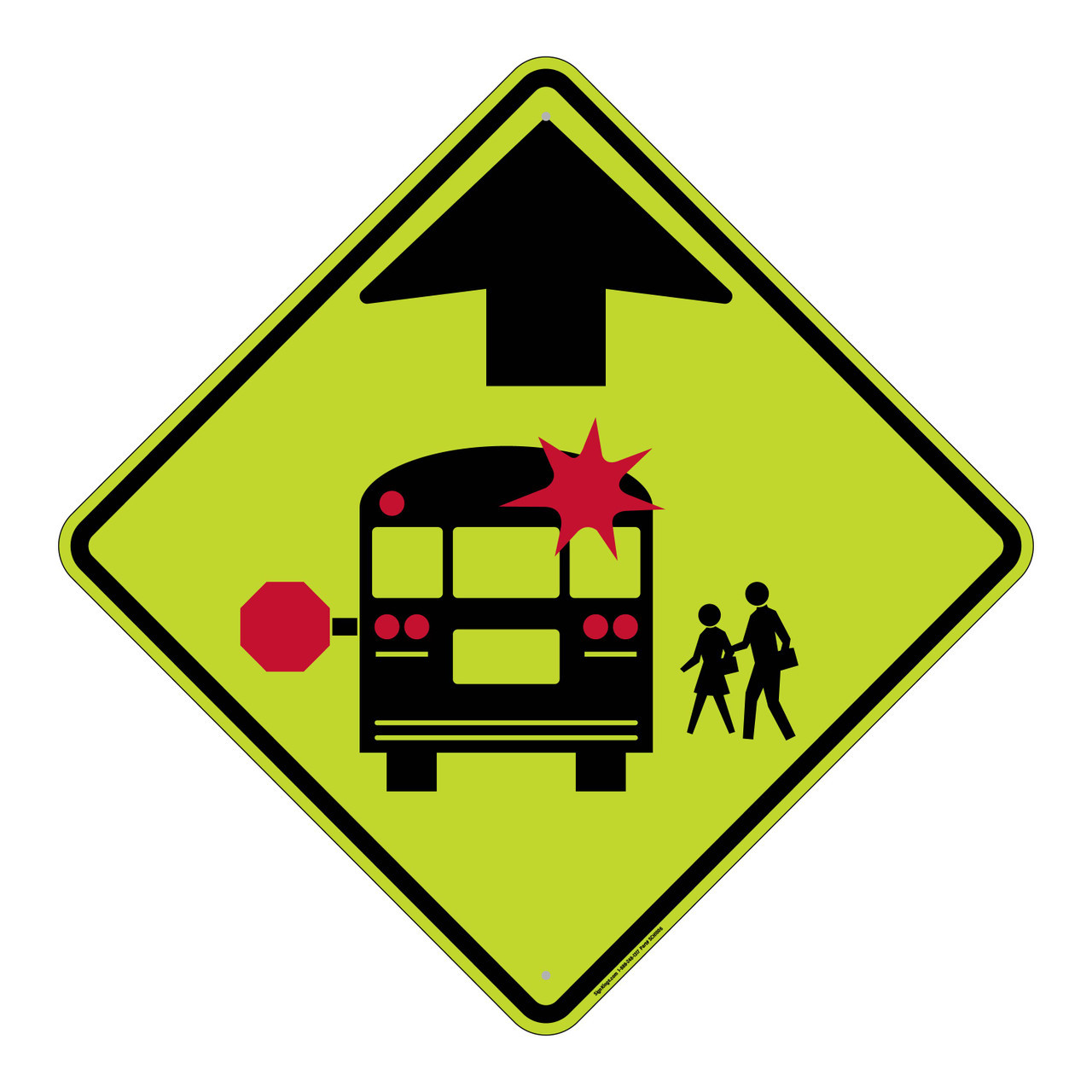 USAストリート看板　SCHOOL BUS STOP School Bus Stop Ahead Sign,