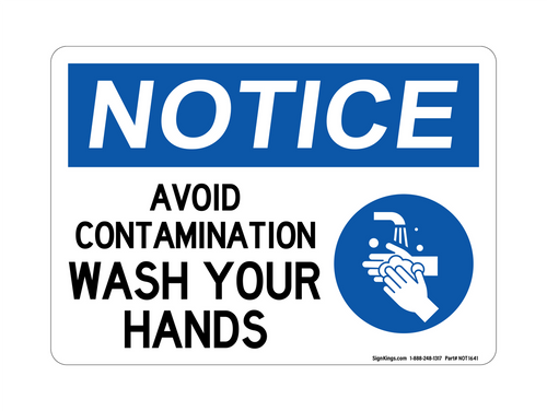 Avoid Contamination Wash Your Hands (Hand Washing Right Symbol)