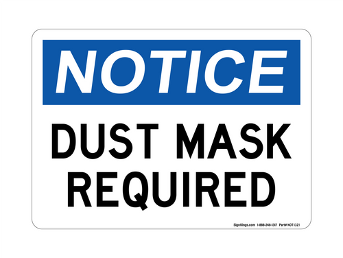 Dusk Mask Required, Notice Sign