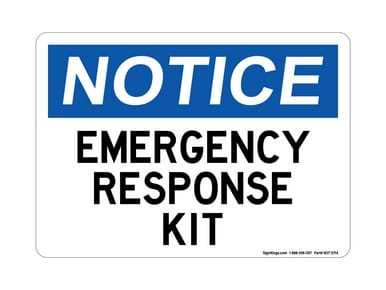 Emergency Response Kit, OSHA Notice Sign (Part#: NOT1294)