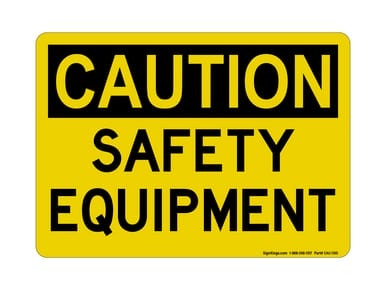 Safety Equipment, OSHA Caution Sign (Part#: CAU1100)