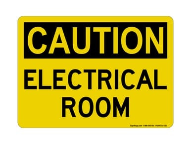 Electrical Room, OSHA Caution Sign (Part#: CAU1153)