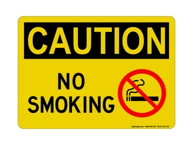 No Smoking (No Smoking Symbol), OSHA Caution Sign (Part#: CAU1276)