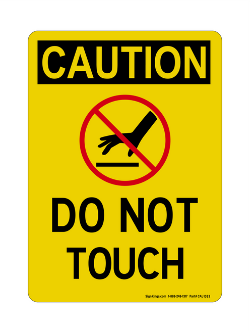 Do Not Touch (Do Not Touch Symbol), Caution Sign