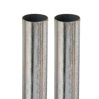 A photo of a top and bottom of Galvanized Round Sign Post