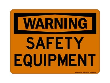 Safety Equipment, OSHA Warning Sign (Part#: WAR1100)